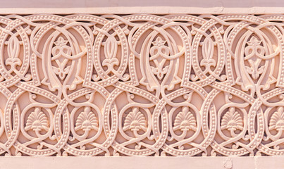 Floral Stonework Pattern on Wall