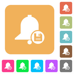 Save reminder rounded square flat icons