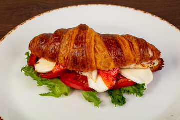 Croissant with chicken