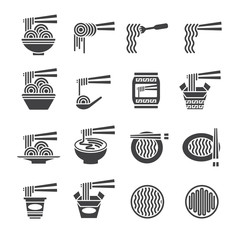 Noodle icon set