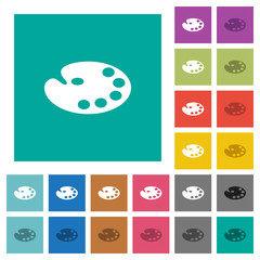 Color palette square flat multi colored icons