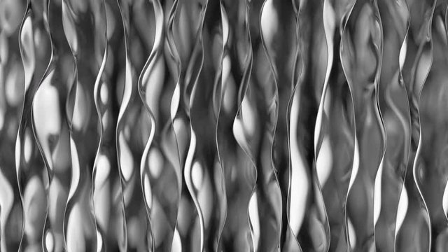 3d structure. Silver wave background. Beautiful organic gray texture. Seamless looping animation. Motion Aluminum surface. Ornate modern chrome shape