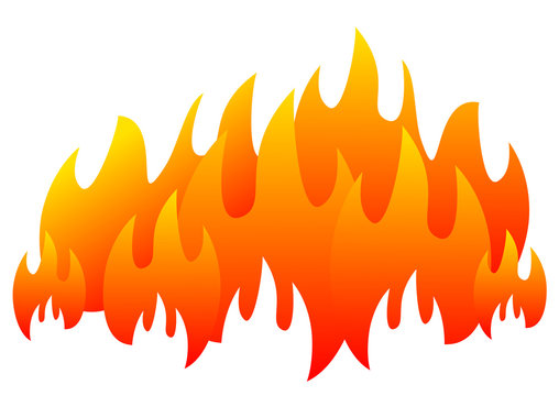 burning fire flame banner horizontal for web design vector eps 10