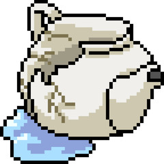 vector pixel art jar break