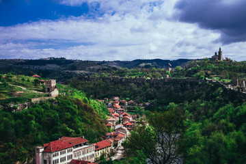 Veliko Tarnovo city, old capital of Bulgaria, Europe. Spring season.