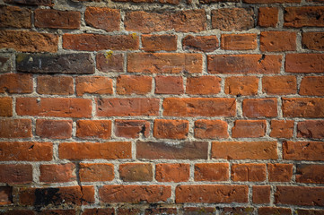 Red brick wall background