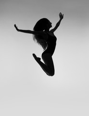 The girl in a jump