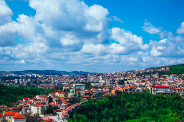 Veliko Tarnovo city, old capital of Bulgaria, Europe. Spring season.