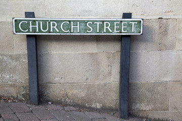Obraz premium Church Street Sign