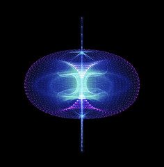 Sustainable high particle energy flow through a torus. Magnetic field, singularity, gravitational waves and spacetime concept