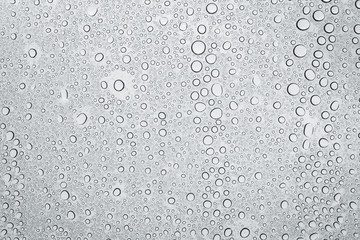 the water droplet on glass.