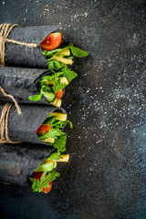 Black charcoal wraps