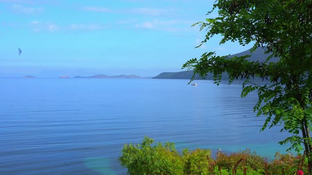 Olimpia Beach on Kefalonia Island Greece in a sunny day