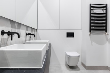 Bathroom with two basins