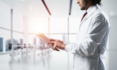 Medical industry concept by means of successful doctor