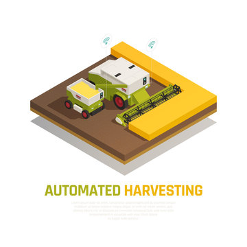 Harvesting Automatics Isometric Background