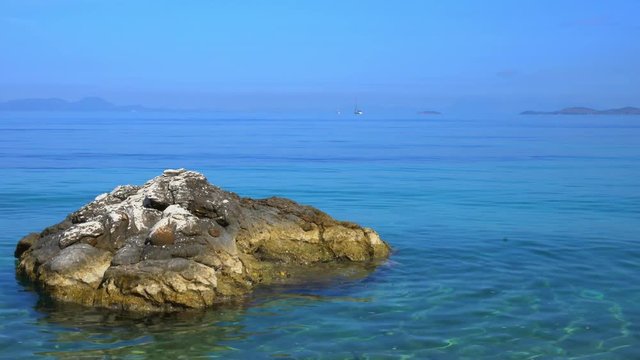 Olimpia Beach on Kefalonia Island Greece in a sunny day
