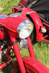 headlight of an old  motorcycle