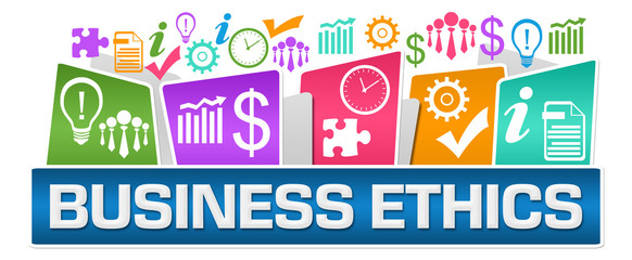 Business Ethics Business Symbols On Top Colorful 