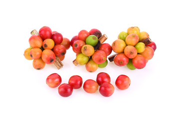 coffee beans isolated on white background