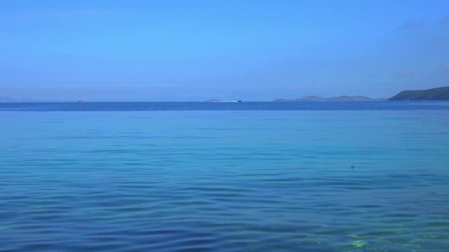 Olimpia Beach on Kefalonia Island Greece in a sunny day