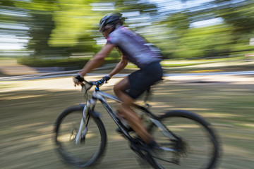 Naklejka premium Mountainbike Rennen