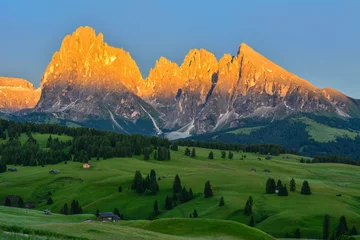 Printed roller blinds Dolomites Italy Dolomites Alpe di Siusi Plattkofel Langkofel sunset