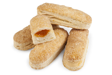 Puff pastry with cream.