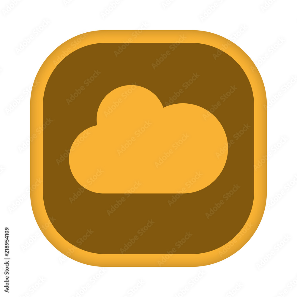 Wall mural app icon gelb - wolke