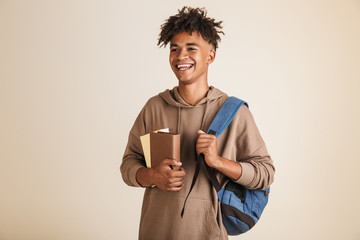 Portrait of a positive young afro american man