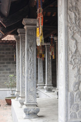 Asian stone columns