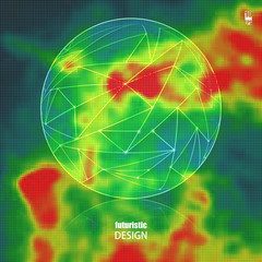 Colored heat map for temperature. Eps10 Vector illustration