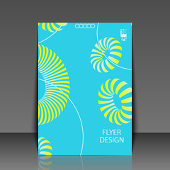 3d abstract colorful shape. Flyer template. Eps10 Vector illustration