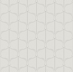 Klassische Blätter Art-Deco-nahtloses Muster. Geometrische Blatt-stilvolle Textur. Abstrakte Feder Retro-Vektor-Textur.