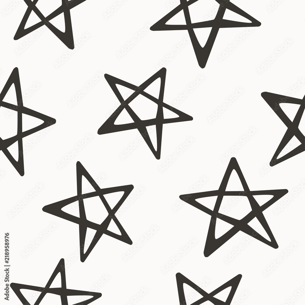 Wall mural star seamless pattern