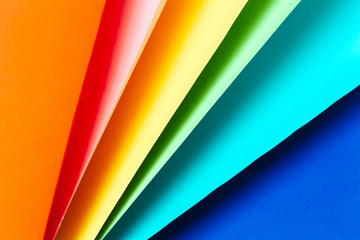 Rainbow paper background, colorful paper origami texture