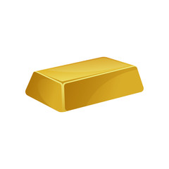 Gold bar, banking business, prosperity, treasure siymbol vector Illustration on a white background