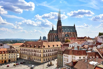  Amazing view of the old tow and Cathedral of St. Peter and Paul in Brno, Czech Republic © Kinga