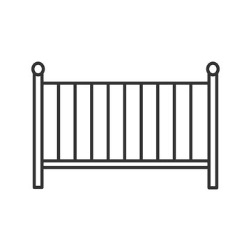 recommend clip art: Crib linear icon