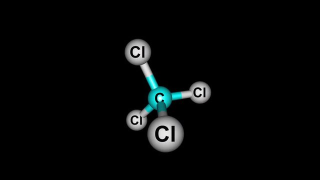 Rotating methane molecule 