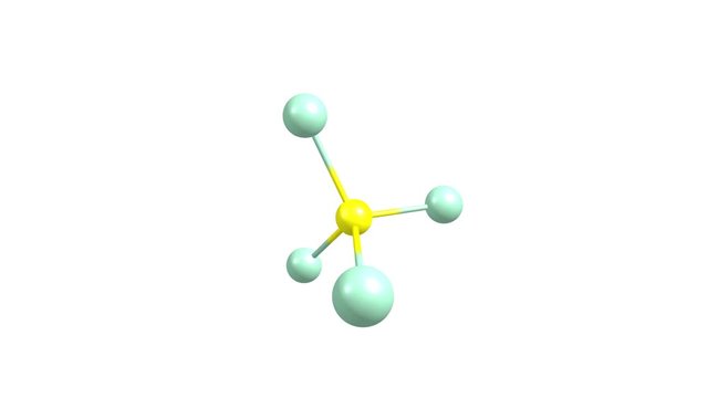 Rotating methane molecule 
