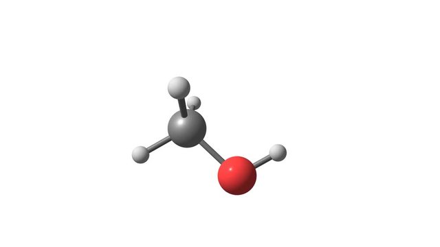 Rotating methanol molecule