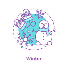 Winter season concept icon