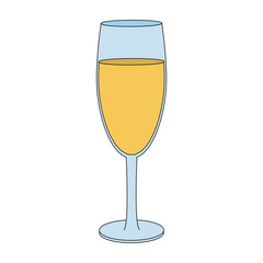 Champagne glass cup vector illustration graphic design