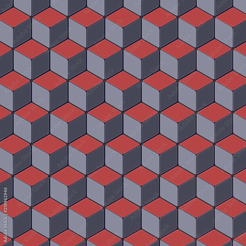 Aufkleber Colored geometric abstract surface pattern. 3d rendering