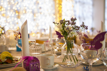 Wedding decorations at a wedding in the Faroe Islands 