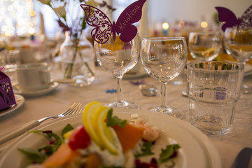 Wedding decorations at a wedding in the Faroe Islands 