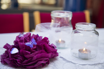 Wedding decorations at a wedding in the Faroe Islands 