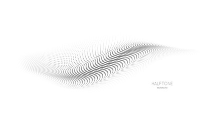 3d mesh halftone vector background on white