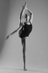 Flexible girl in twine